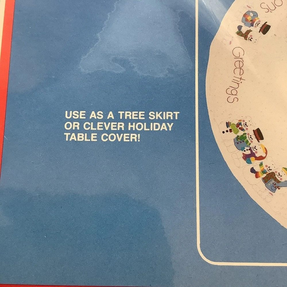 Dimensions Snow Bears Christmas Tree Skirt‎ Tablecloth Crewel Embroidery Kit NEW